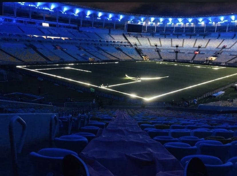 Show de luzes no Maracanã em final da Copa do Brasil entre Flamengo e Corinthians