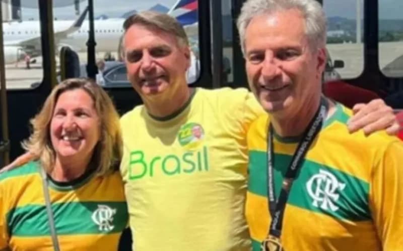 Ângela Machado, Jair Bolsonaro e Rodolfo Landim