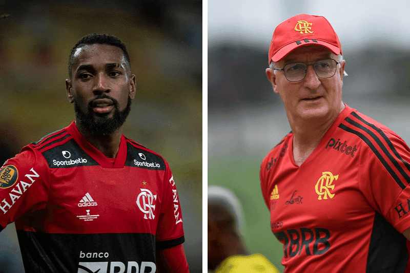 Em mosaico, Gerson a esquerda e Dorival Júnior a direita