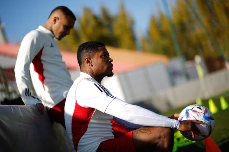 Marinho durante treino do Flamengo
