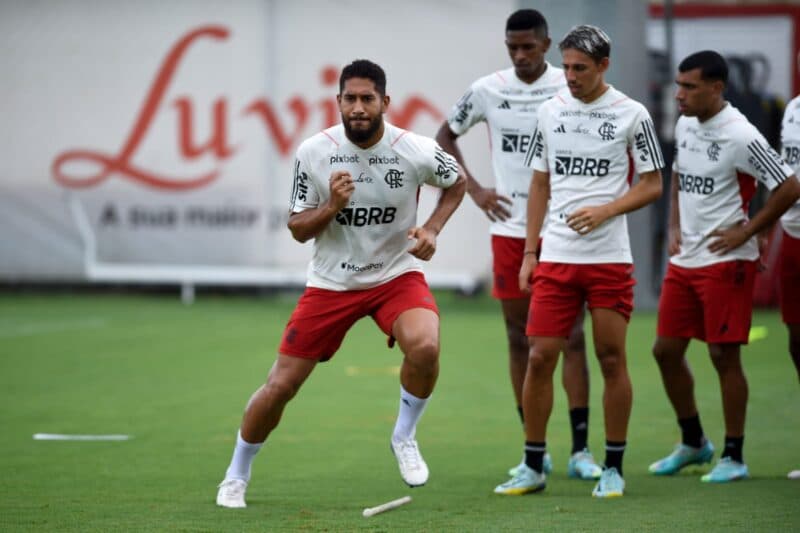 Treino do Flamengo. Foto: Marcelo Cortês/CRF