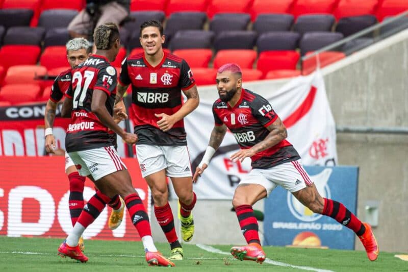 Bruno Henrique, Pedro, Gabigol e Arrascaeta, do Flamengo