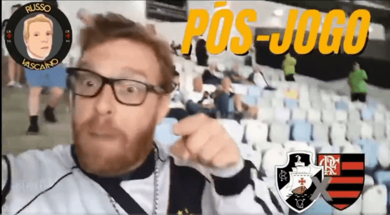 Torcedor do Vasco mostra bastidores da torcida deixando o estádio no intervalo durante Flamengo 4 x 1 Vasco