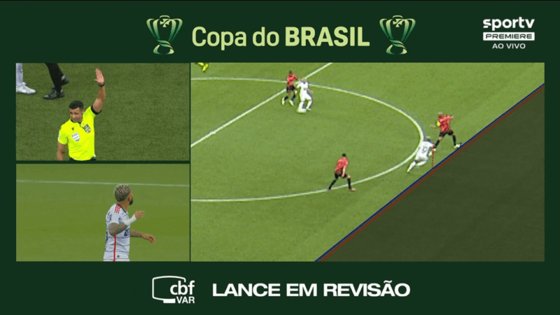 Impedimento de Gabigol em Flamengo x Athletico