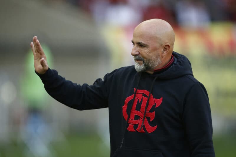 Jorge Sampaoli, treinador do Flamengo; analista explica como treinador evoluiu ataque do Flamengo, principalmente no Brasileirão