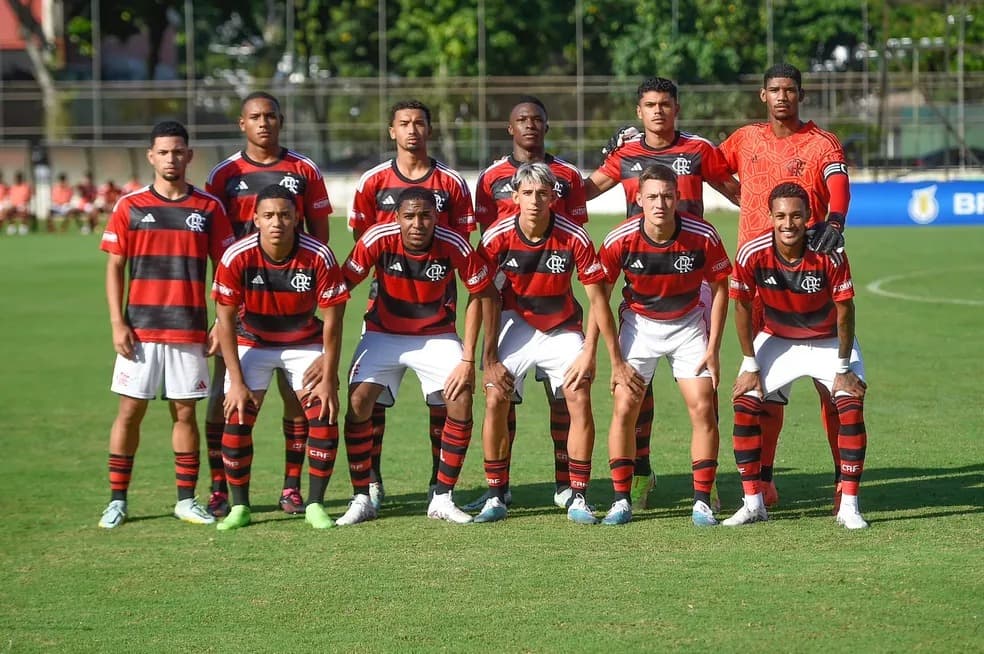 Time do Flamengo Sub-20 que alcançou final do Brasileiro