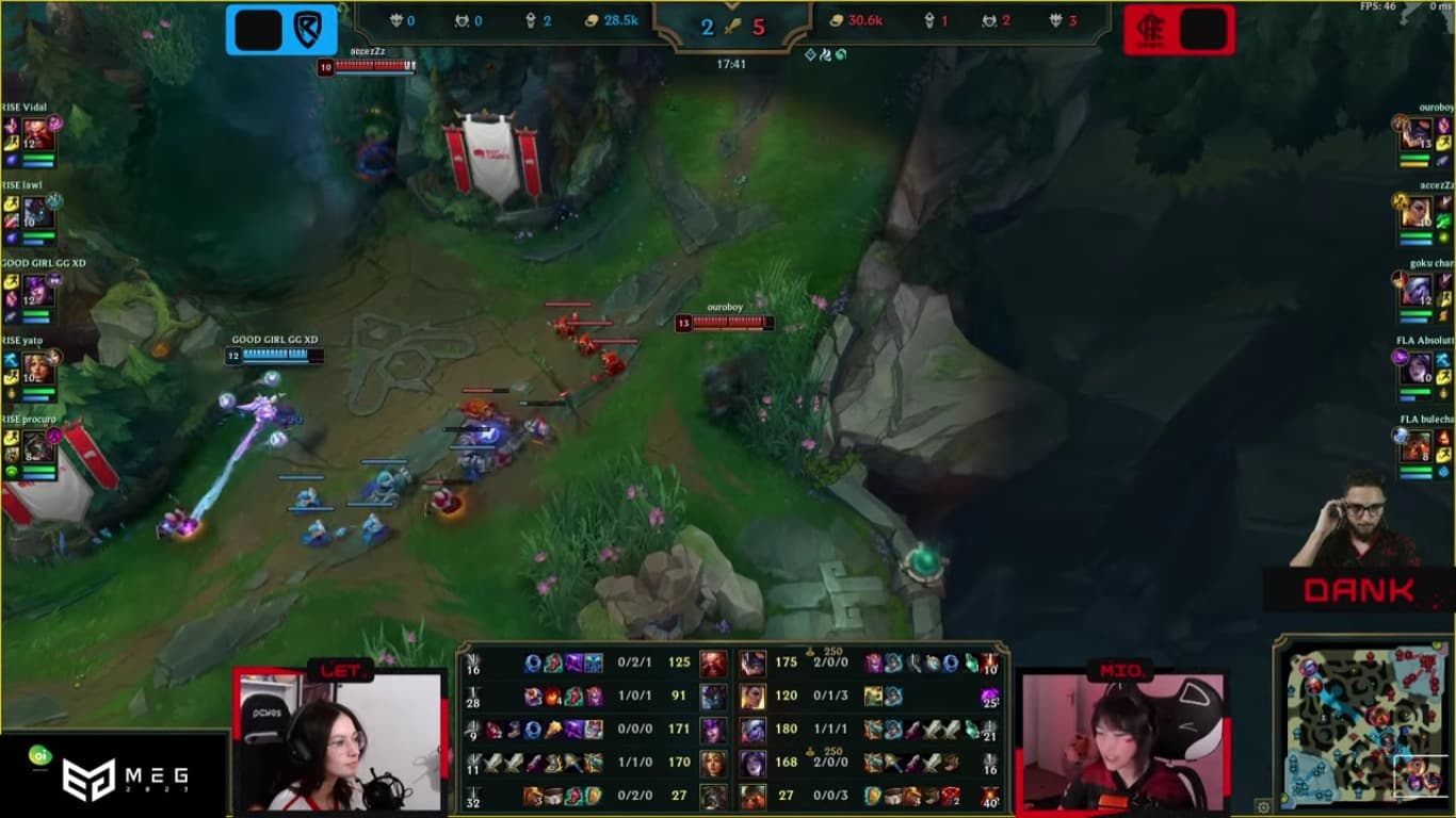 Flamengo Esports contra Rise Gaming pelo MEG 2023