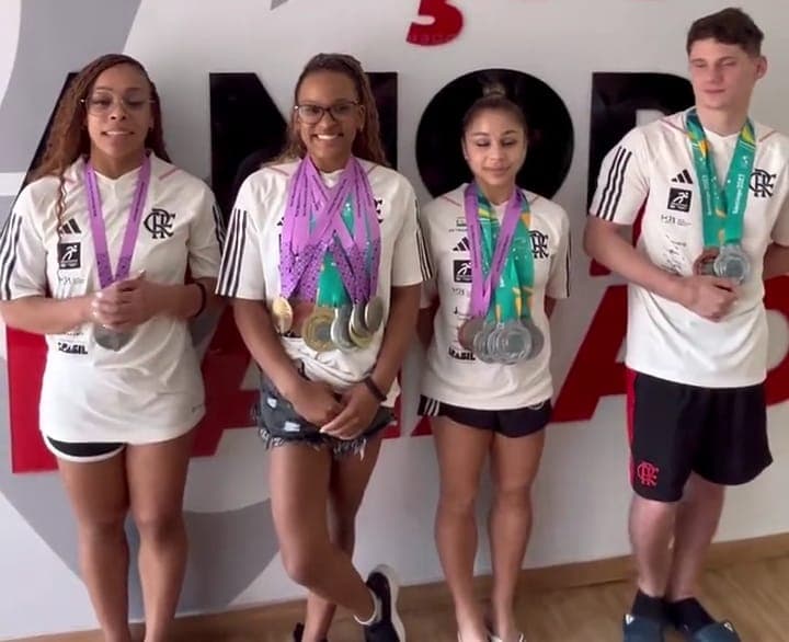 Rebeca Andrade e cia voltam ao Flamengo após farmar medalhas para a ginástica do Brasil