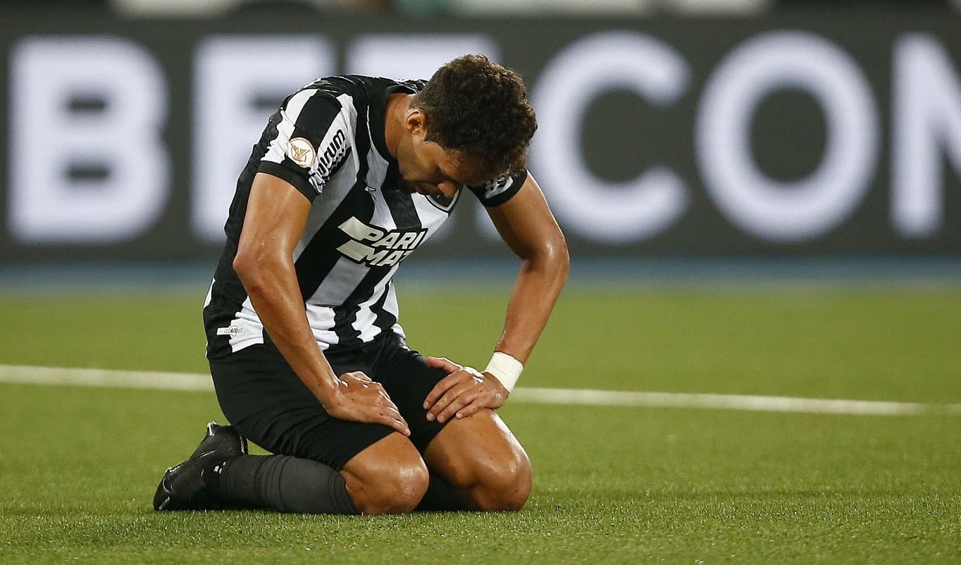 Eduardo, do Botafogo, lamenta jogada. Meia-atacante concorda com Zico sobre grama sintética