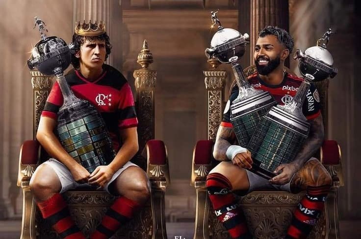 Polêmica imagem publicada por Gabigol ao lado de Zico