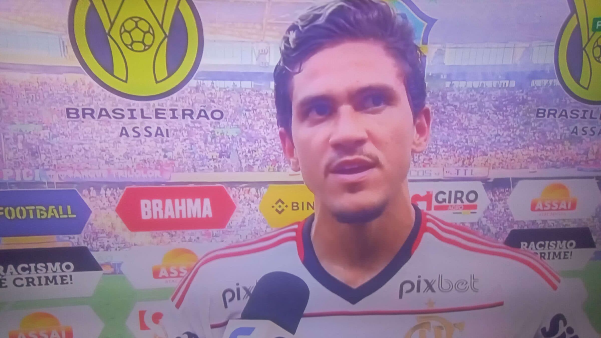 pedro vibra com gol pelo flamengo contra fortaleza