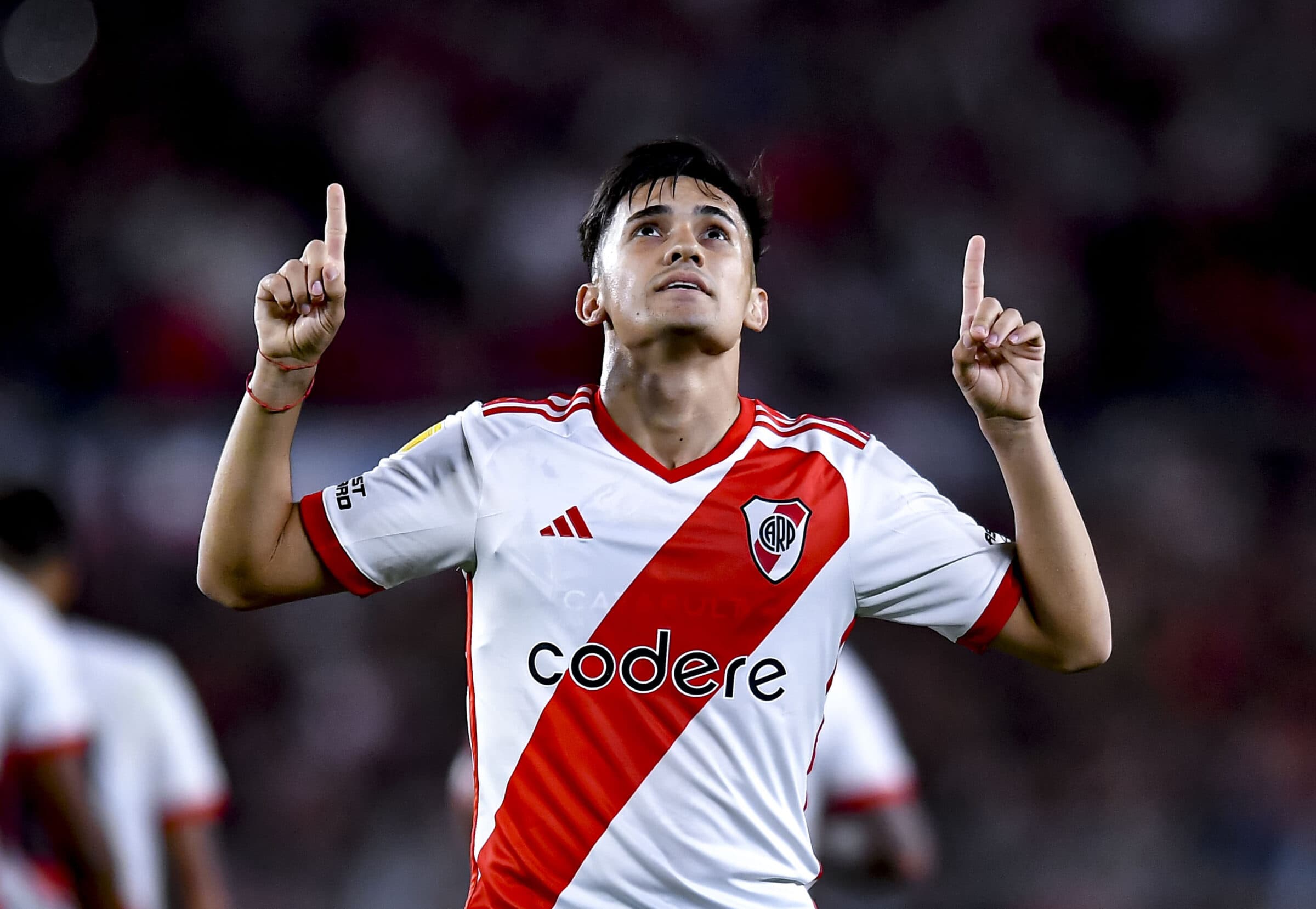 Pablo Solari, atacante do River Plate.Veja os principais nomes ligados ao Flamengo no Mercado da Bola recentemente e as atualizações de cada caso