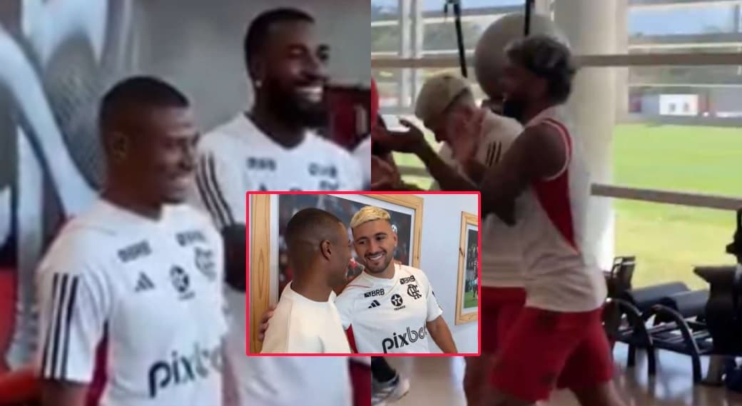 de la cruz brinca com arrascaeta e gabigol no flamengo