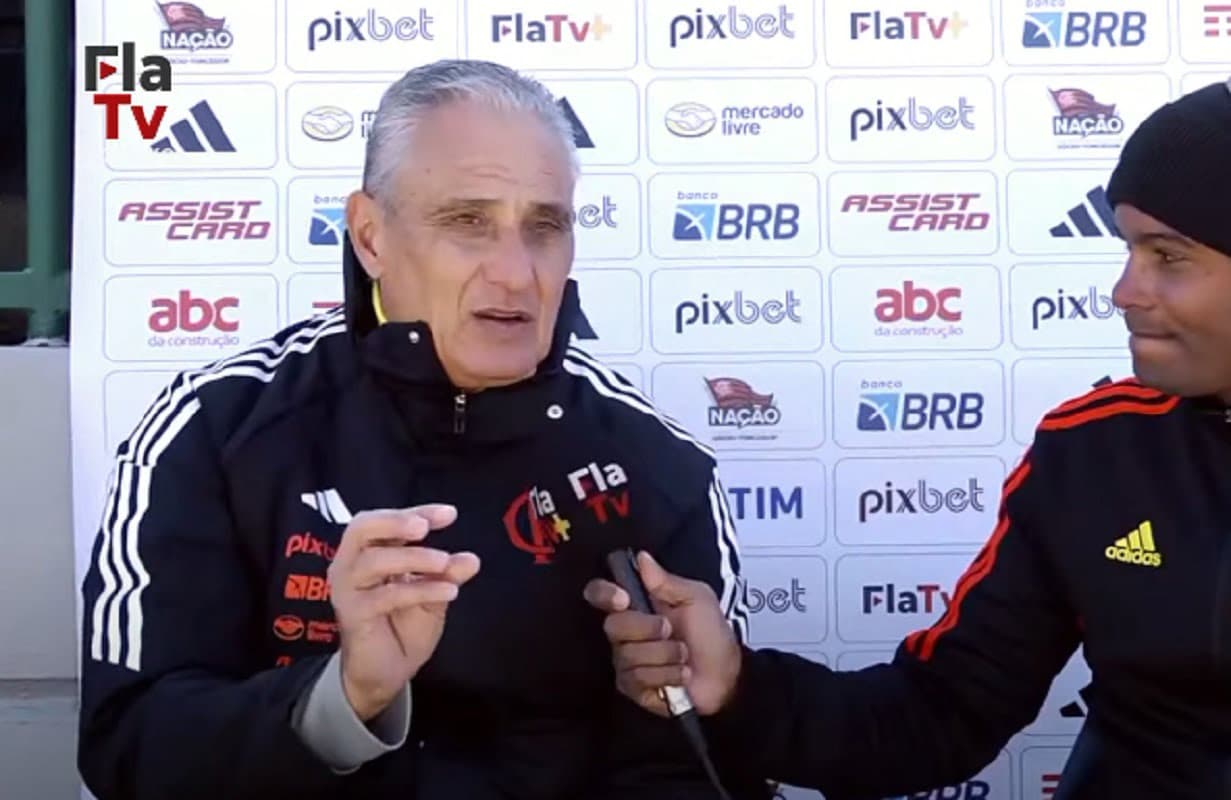 tite dá entrevista e fala de de la cruz no flamengo