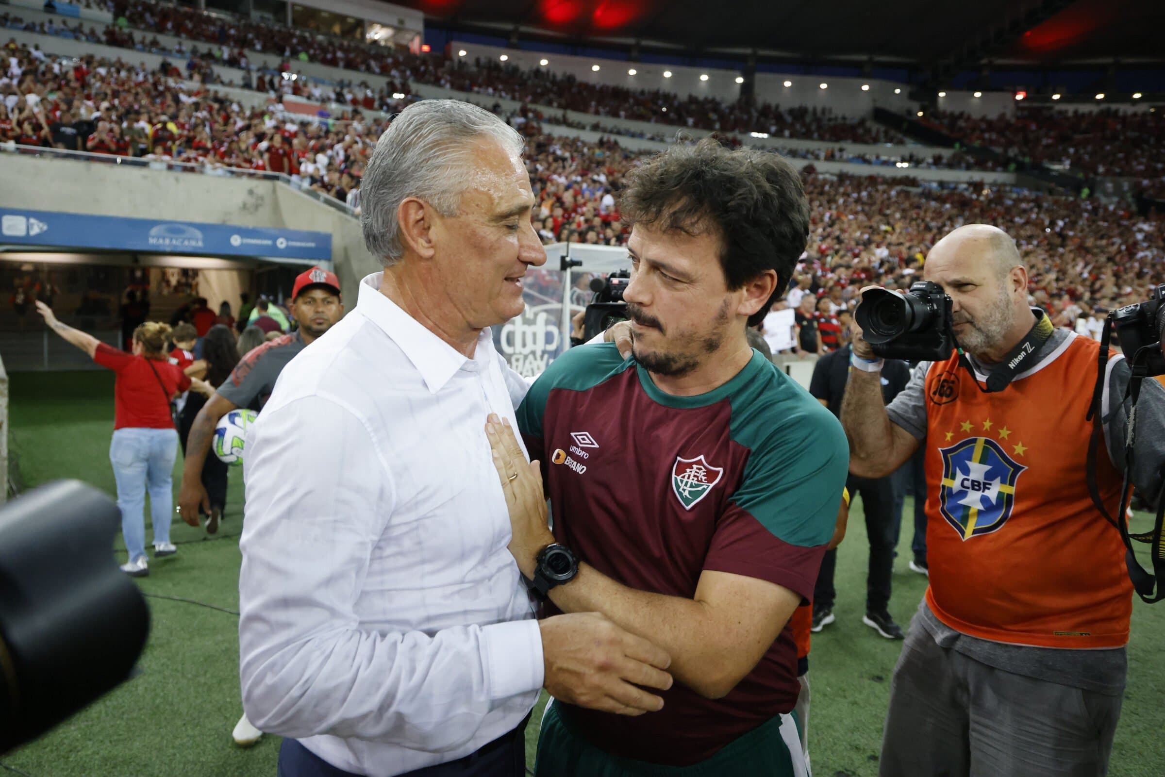 Tite e Fernando Diniz se reencontraram em Flamengo x Fluminense