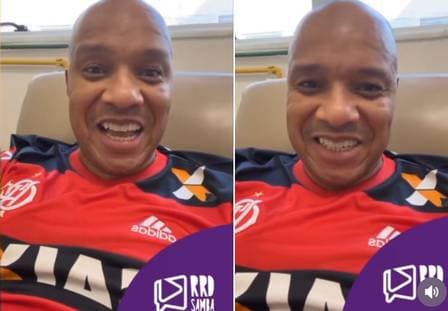 Anderson Molejo com camisa do Flamengo. Torcedor do Mais Querido voltou para a UTI e luta contra câncer.