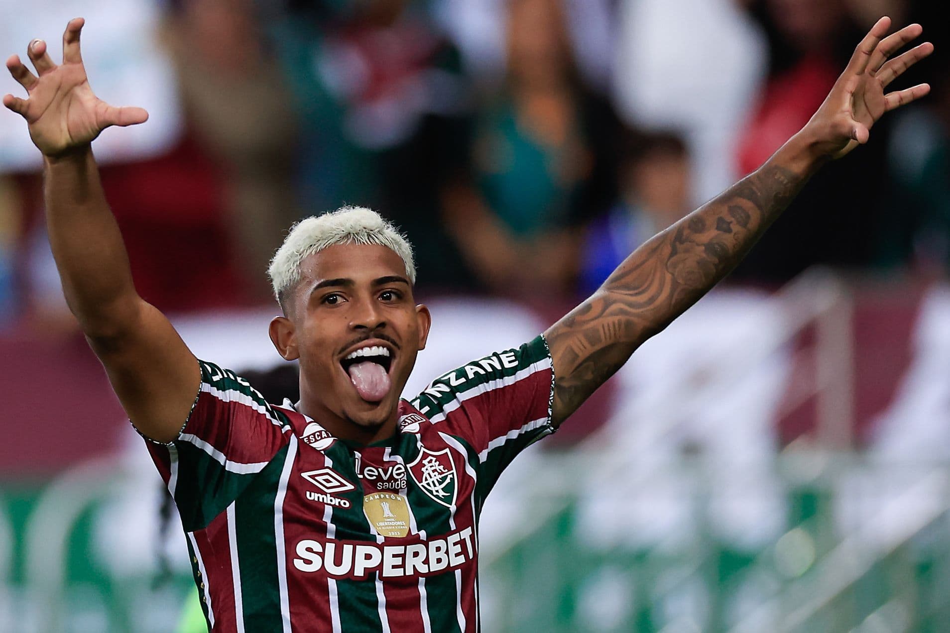 John Kennedy comemora gol do Fluminense na Libertadores