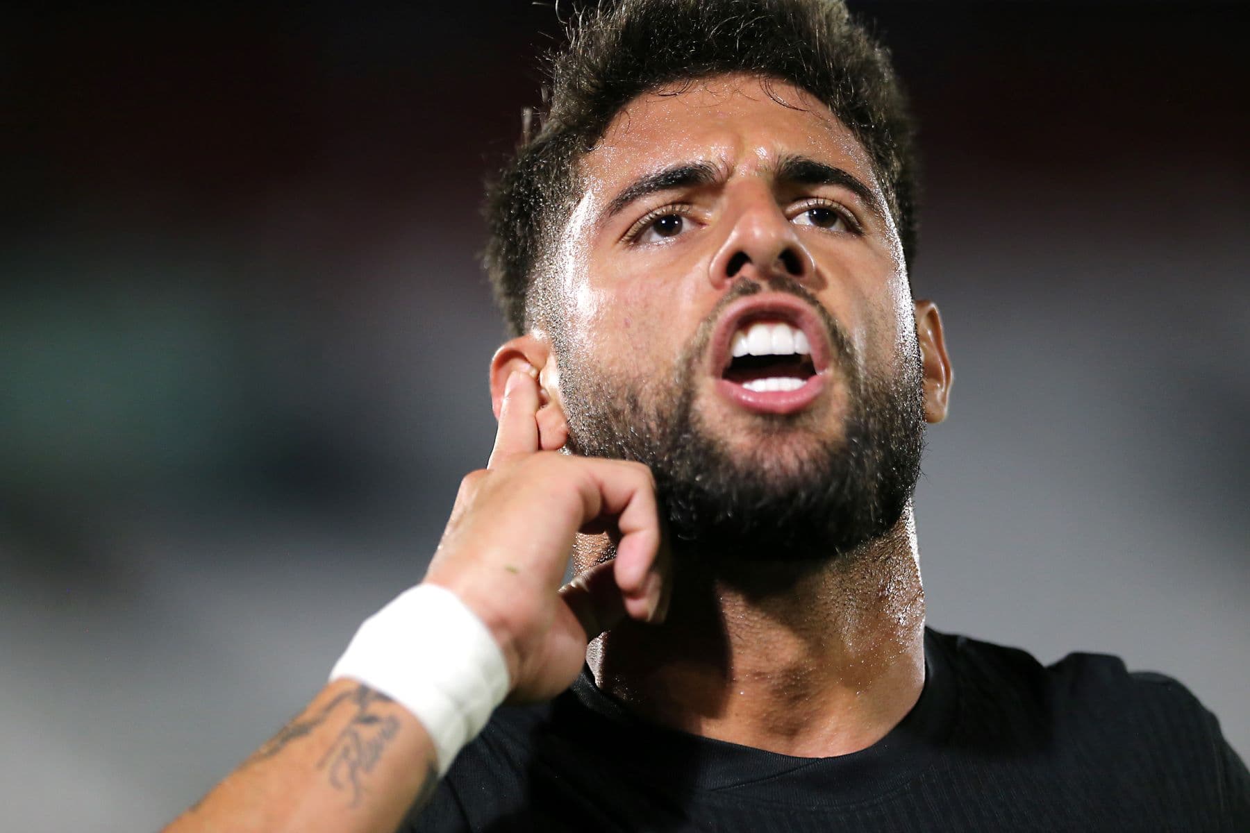 Yuri Alberto comemora gol do Corinthians no Paraguai