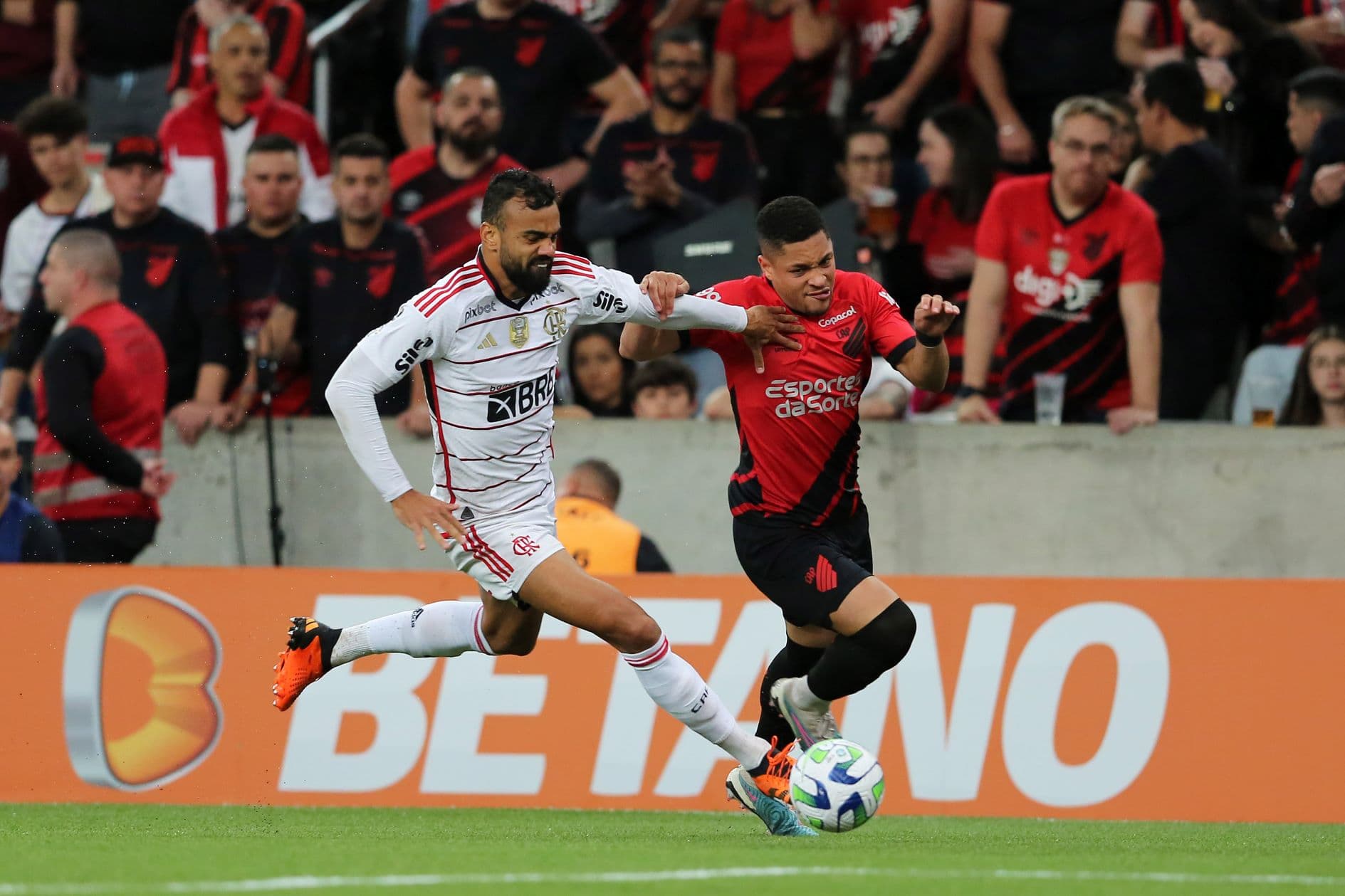 Lance de Athletico-PR x Flamengo, em 2023