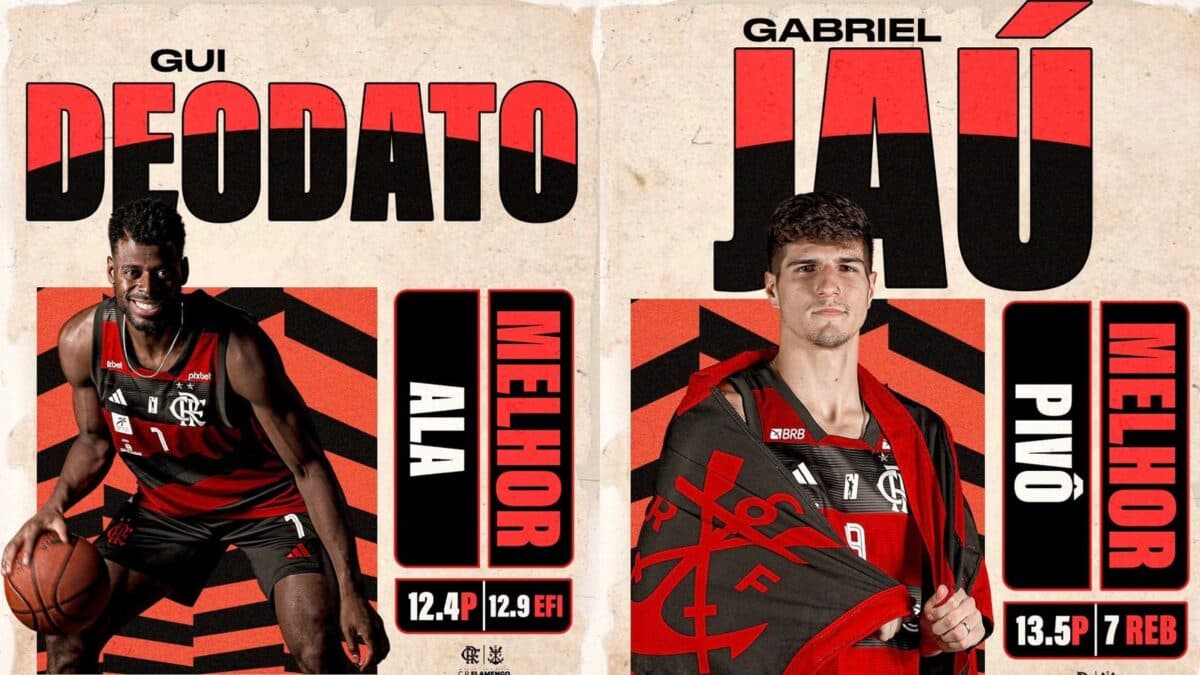 Gui Deodato e Gabriel Jau representam flamengo no melhores do ano do nbb