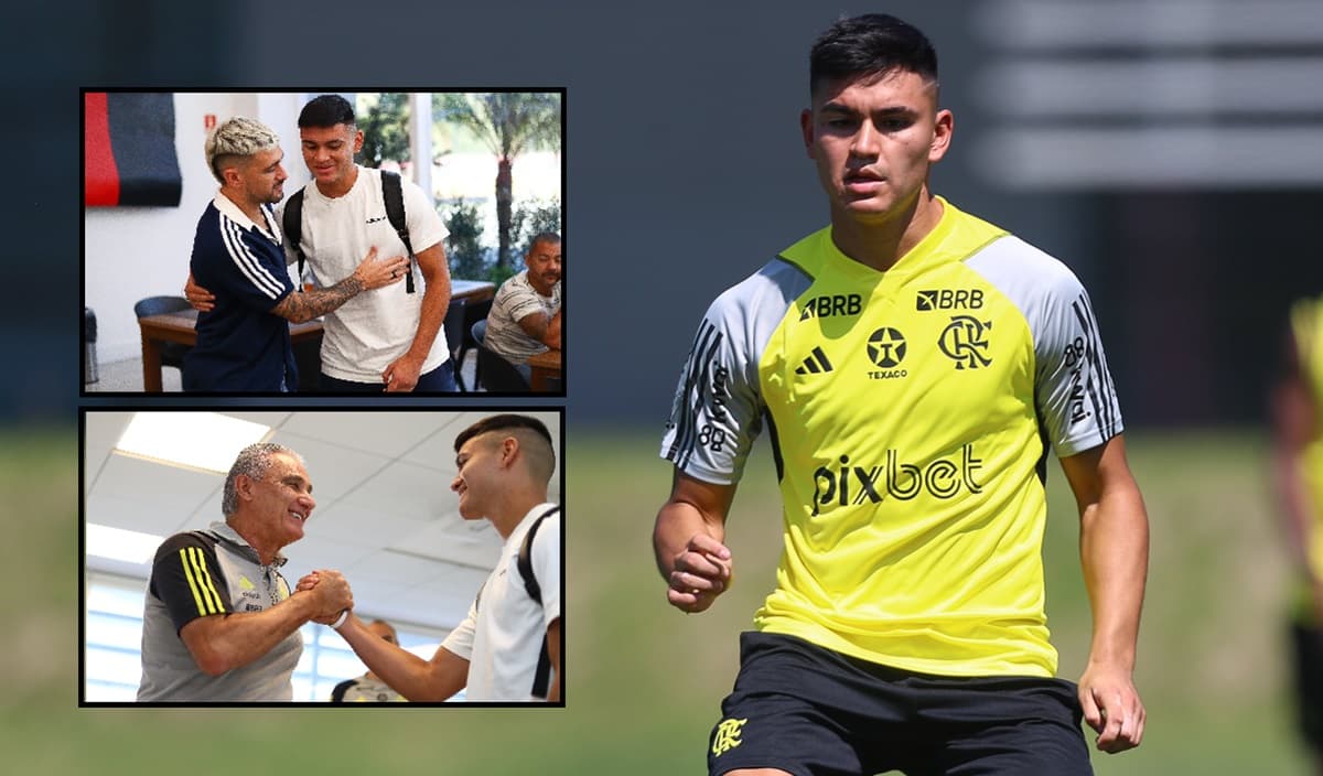 carlos alcaraz em treino do flamengo no ninho do urubu