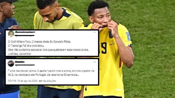 torcida do corinthians se revolta com gonzalo plata no flamengo