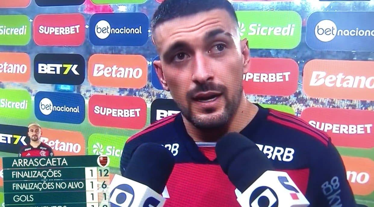 arrascaeta dá entrevista após classificação do flamengo