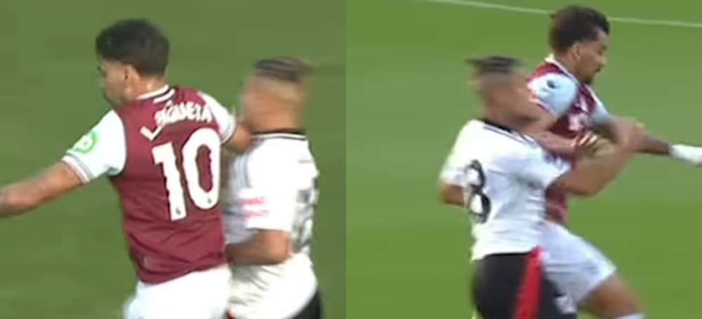 lucas paquetá acerta cotovelada em andreas pereira