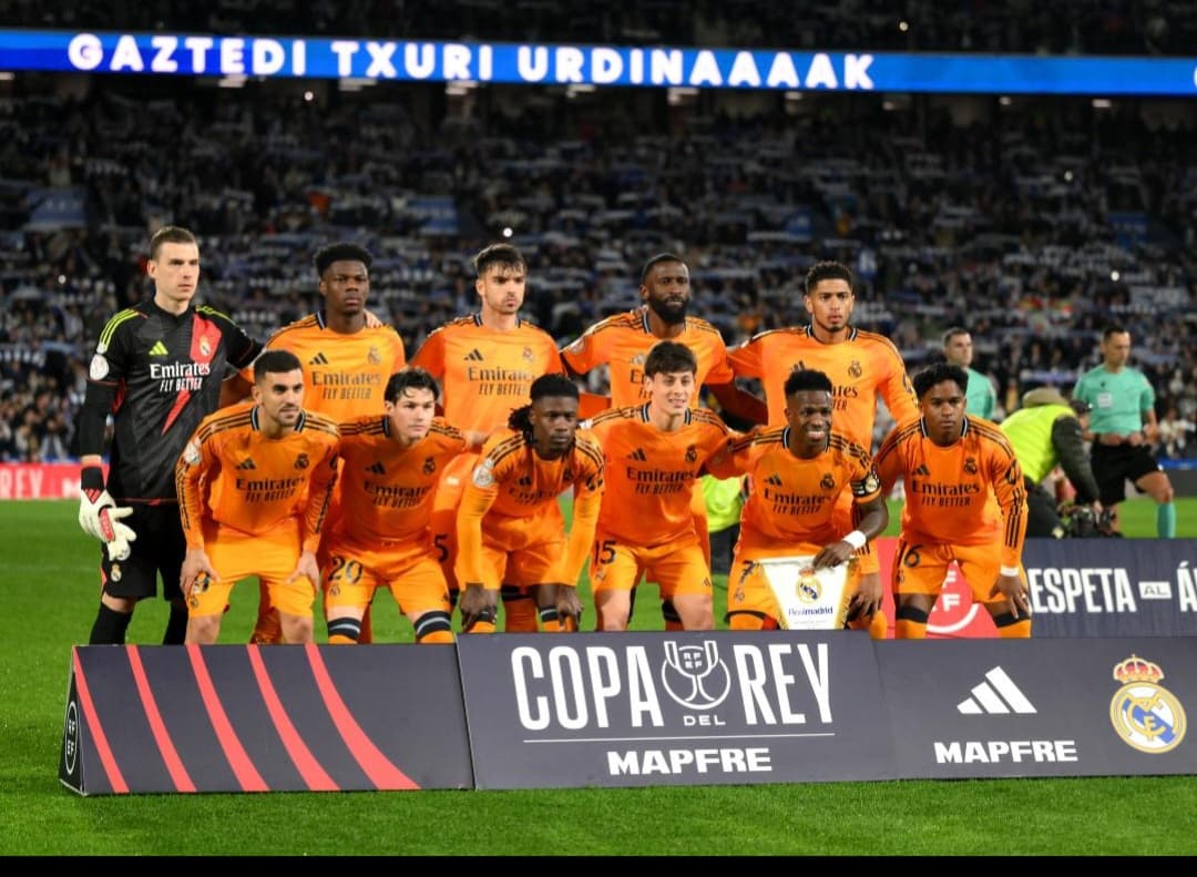 Real Madrid perfilado antes de semifinal da Copa do Rei