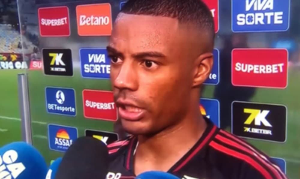 de la cruz dá entrevista após a vitória do flamengo