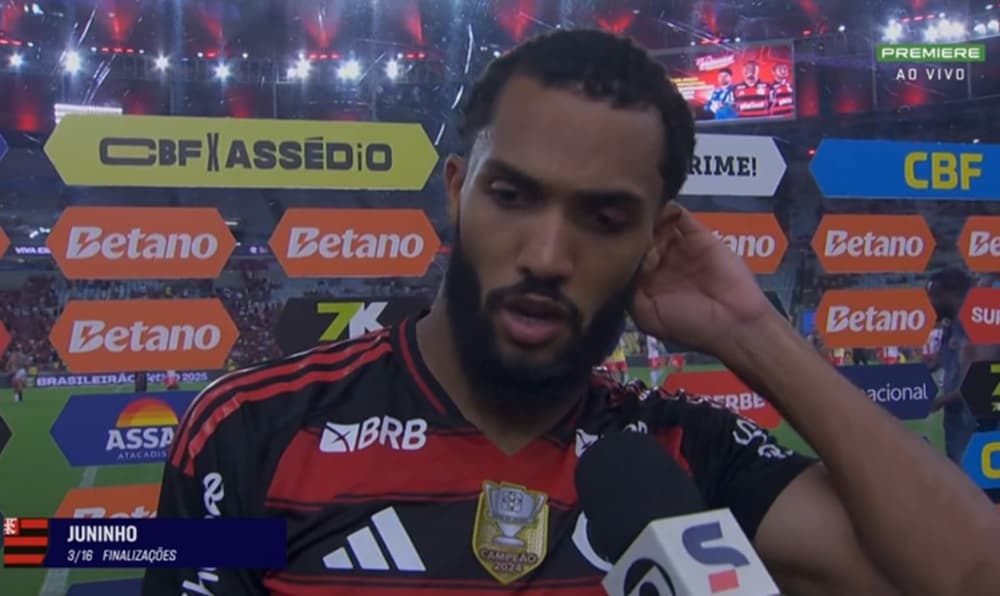 juninho em jogo do flamengo contra o internacional