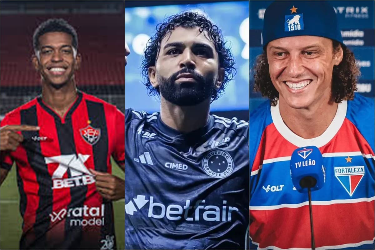 Carlinhos no Vitória, Gabigol no Cruzeiro e David Luiz no Fortaleza