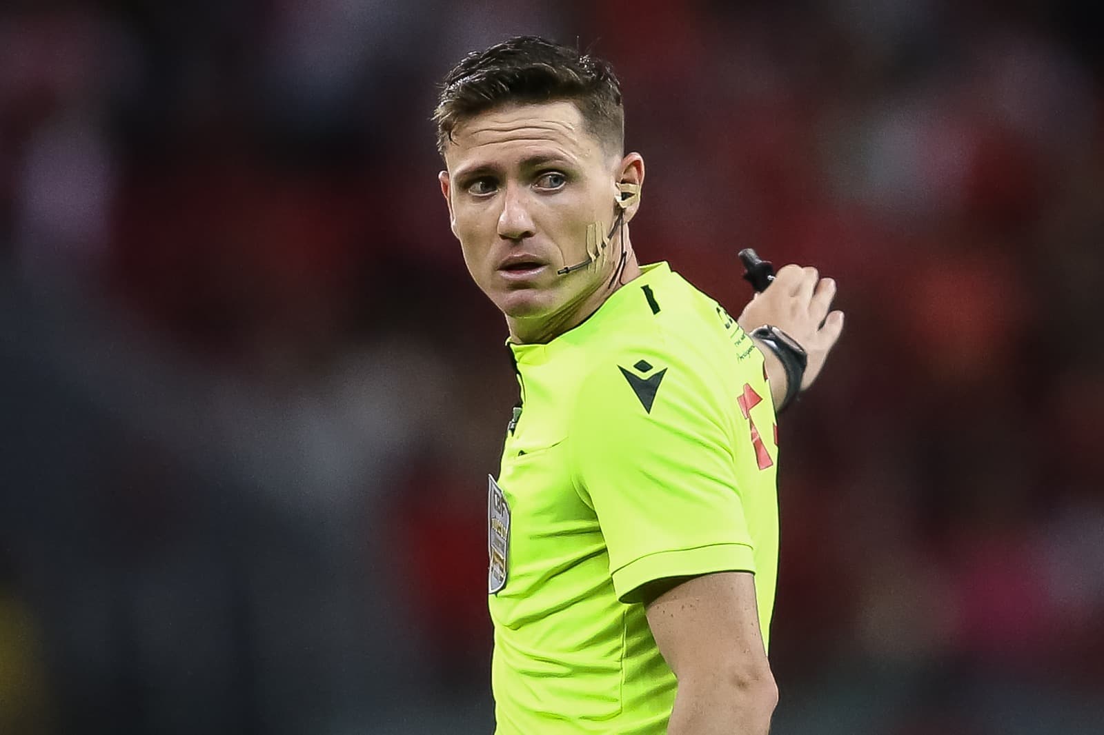 Ramon Abatti Abel em jogo do Brasileirão, árbitro apita Flamengo x Corinthians