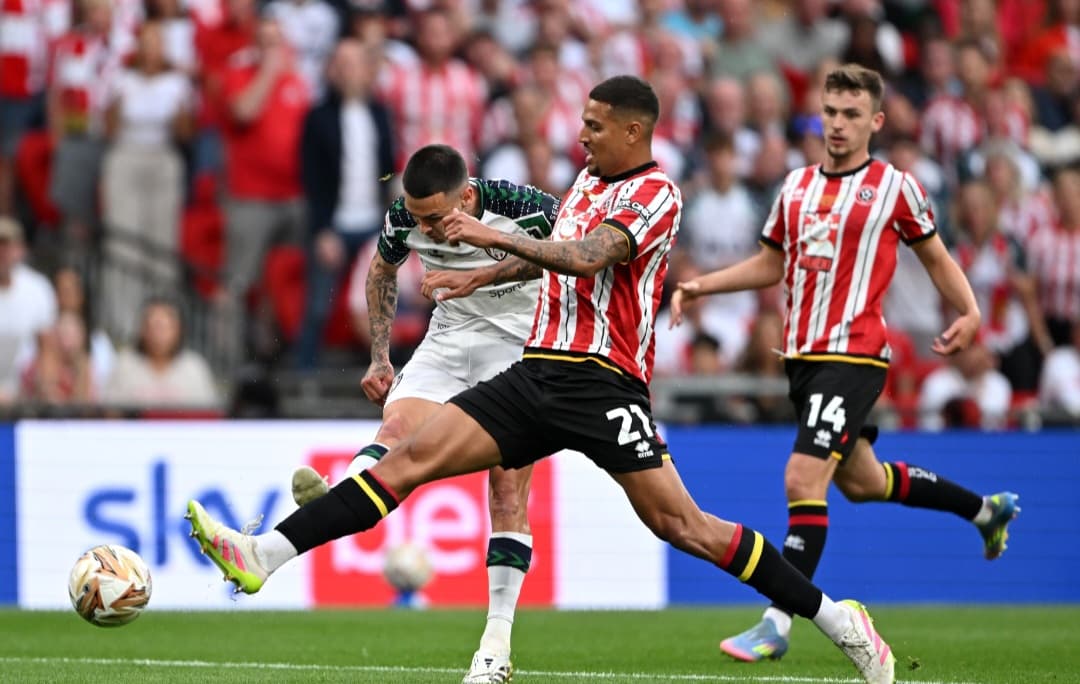 Vinição em dividida durante Sheffield United x Sunderland