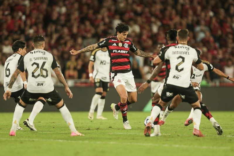 Pedro durante Flamengo x Atlético-MG