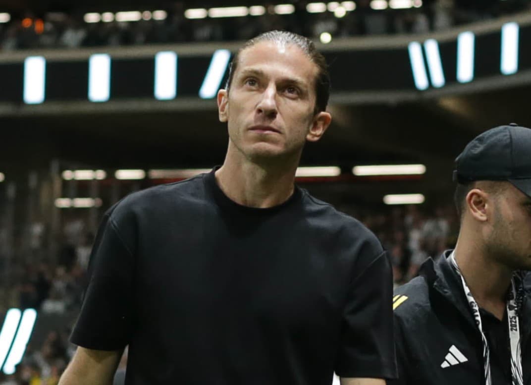 Filipe Luís na Arena MRV antes de Atlético-MG x Flamengo