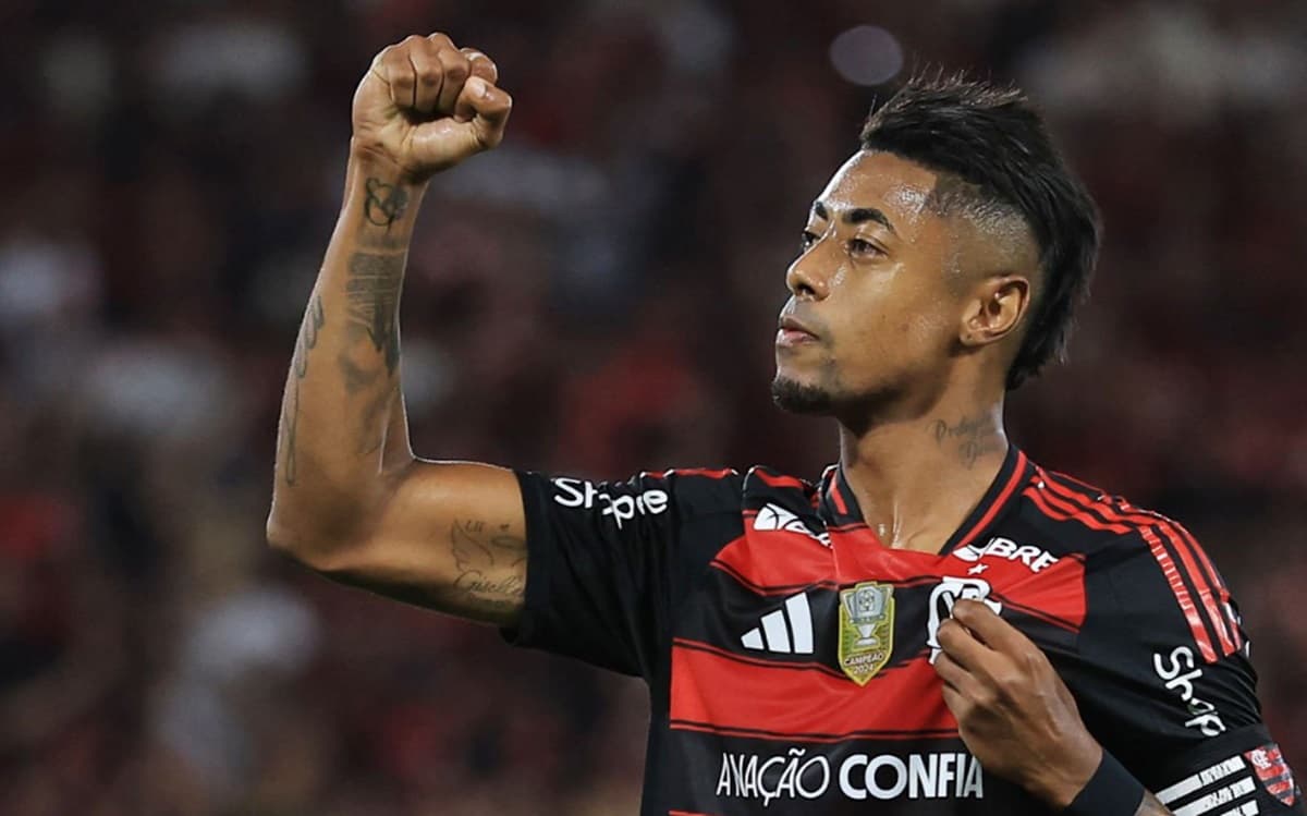 bruno henrique comemora gol do flamengo no maracanã