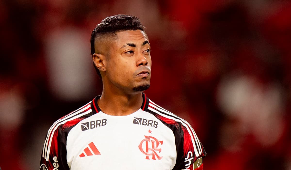 bruno henrique em jogo do flamengo na libertadores