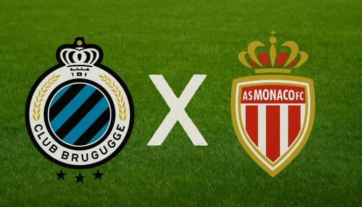 Escudos Club Brugge x Monaco