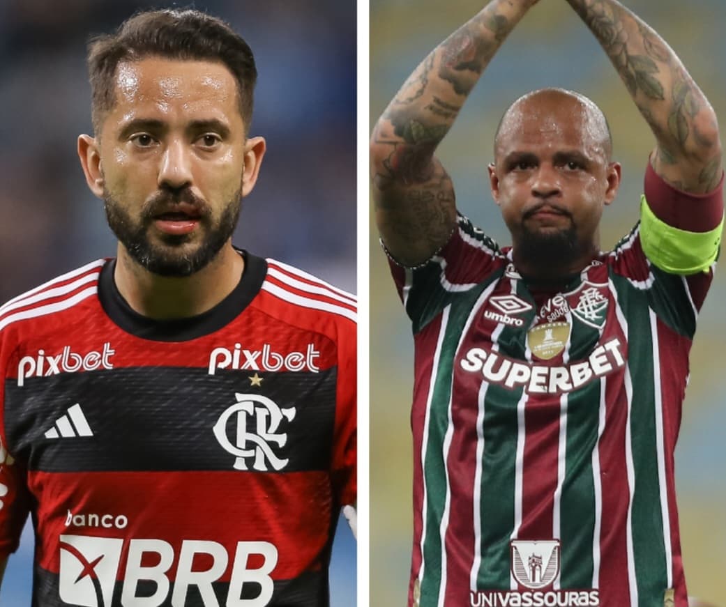 Everton Ribeiro no Flamengo e Felipe Melo no Fluminense