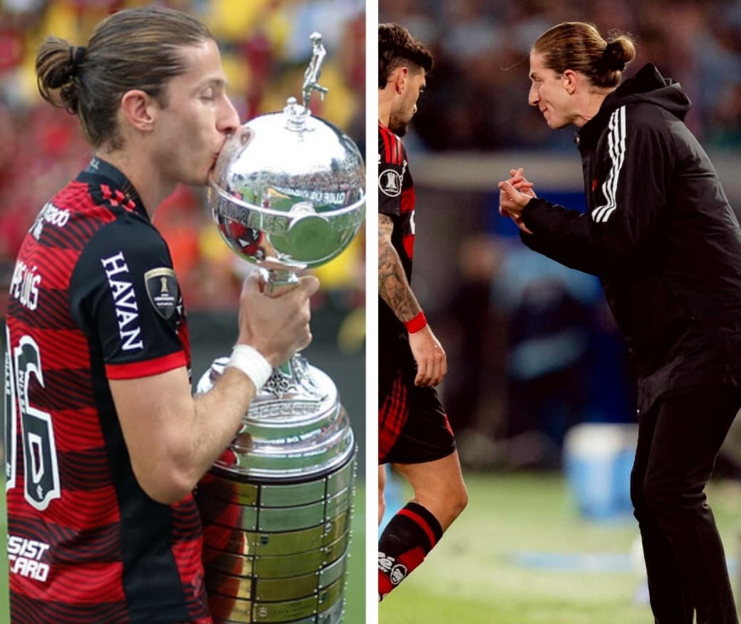 Filipe Luís na Libertadores como técnico e jogador