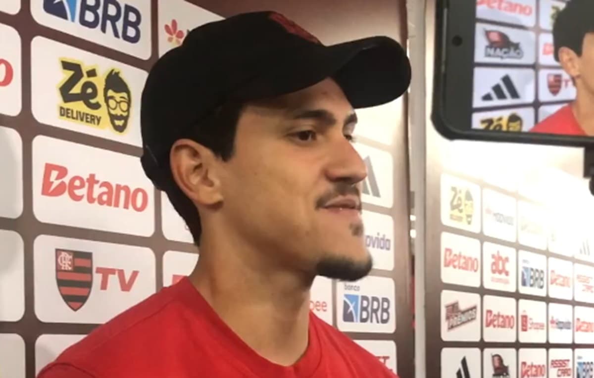 Pedro em zona mista após vitória do Flamengo sobre o Palmeiras