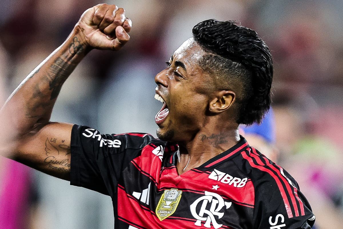 Bruno Henrique ergue o punho e vibra bastante após quebrar jejum pelo Flamengo contra o Sport