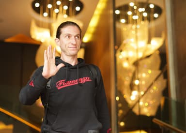 Filipe Luís em concentração do Flamengo em Lima