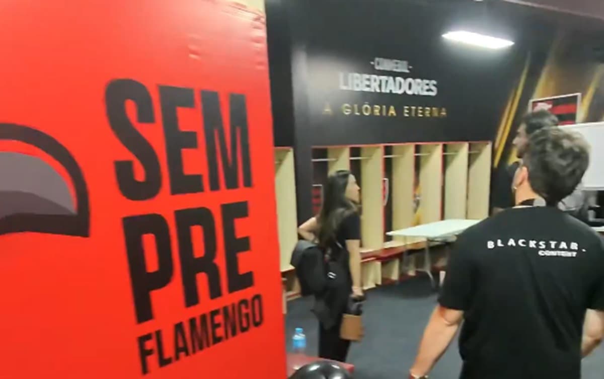 Vestiário do Flamengo para final da Libertadores