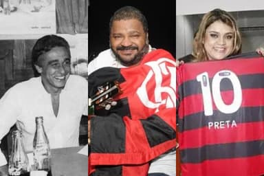 Montagem com Antônio Augusto Dunshee de Abranches, Arlindo Cruz e Preta Gil