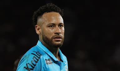 Neymar, do Santos, em jogo contra o Flamengo