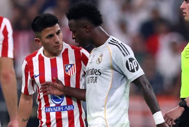 Vini Jr teve boa atuação, mas não conseguiu ser decisivo em Atlético de Madrid x Real Madrid