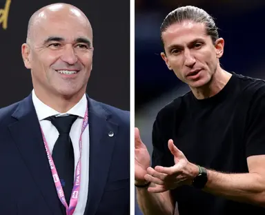 Roberto Martínez e Filipe Luís