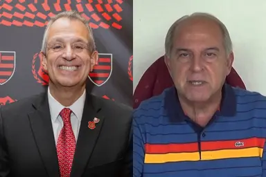 Bap, presidente do Flamengo, e Elias Duba, presidente do Madureira
